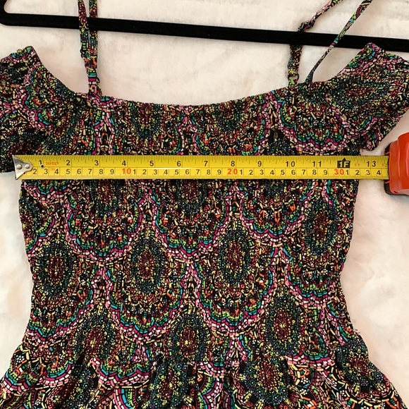 🌺 2 for $23🌺 NWOT-Jewel Toned Mini Sun Dress-adjustable straps & OTS sleeves - Picture 10 of 12